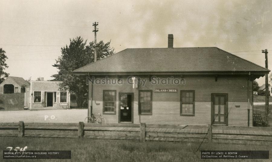 Postcard: Railroad Station, Island Creek, Massachusetts